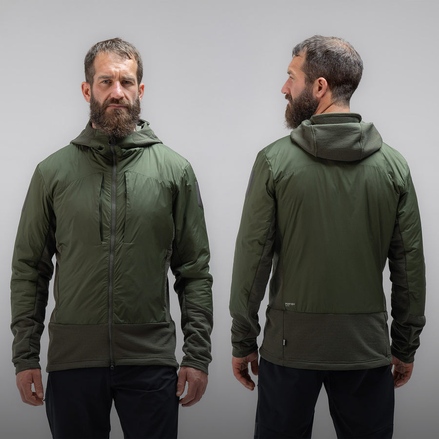Mountain Pro Men's Green Hooded Fusion Jacket