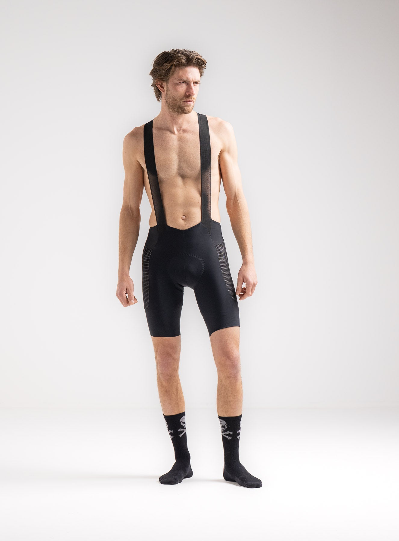 rennrad bib shorts herren Force Cadence Rennrad-Trägerhose | Schwarze Radhose
