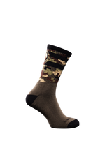 SM Cut of Out Crew Socks Camo In Khaki Camo (GM)