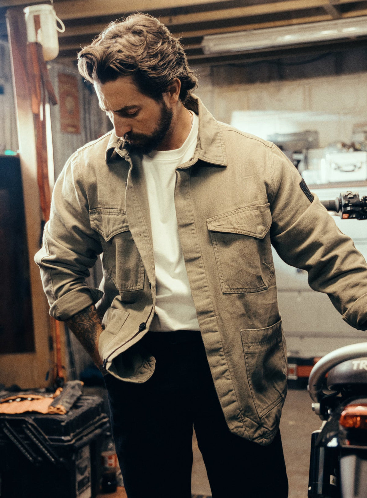 Creative Image Of Dissident Canvas Jacket In Khaki (ITF)