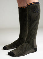 A creative studio shot of HeriTech Socks in Khaki (CS)