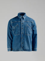 A cut-out image of Men's Dissident Denim Overshirt in Navy (GM)