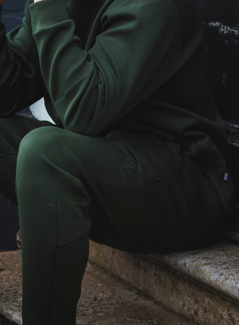 A studio shot of Force Catalyst Joggers in Forest Green (SS)