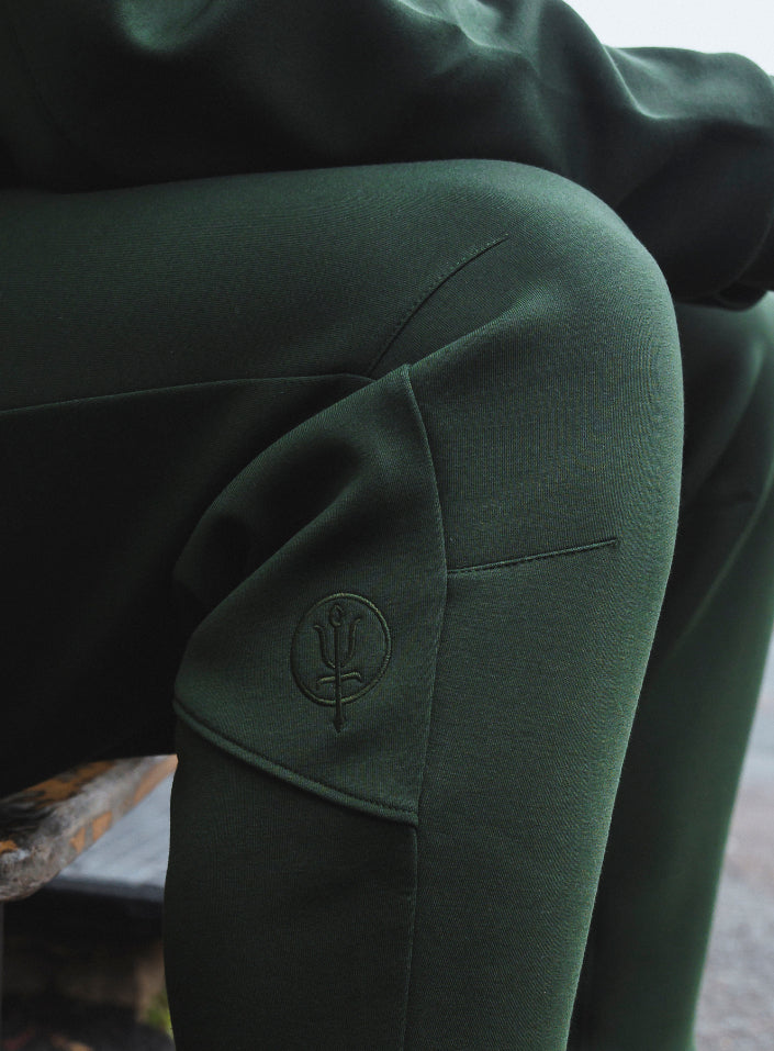 A studio shot of Force Catalyst Joggers in Forest Green (SS)