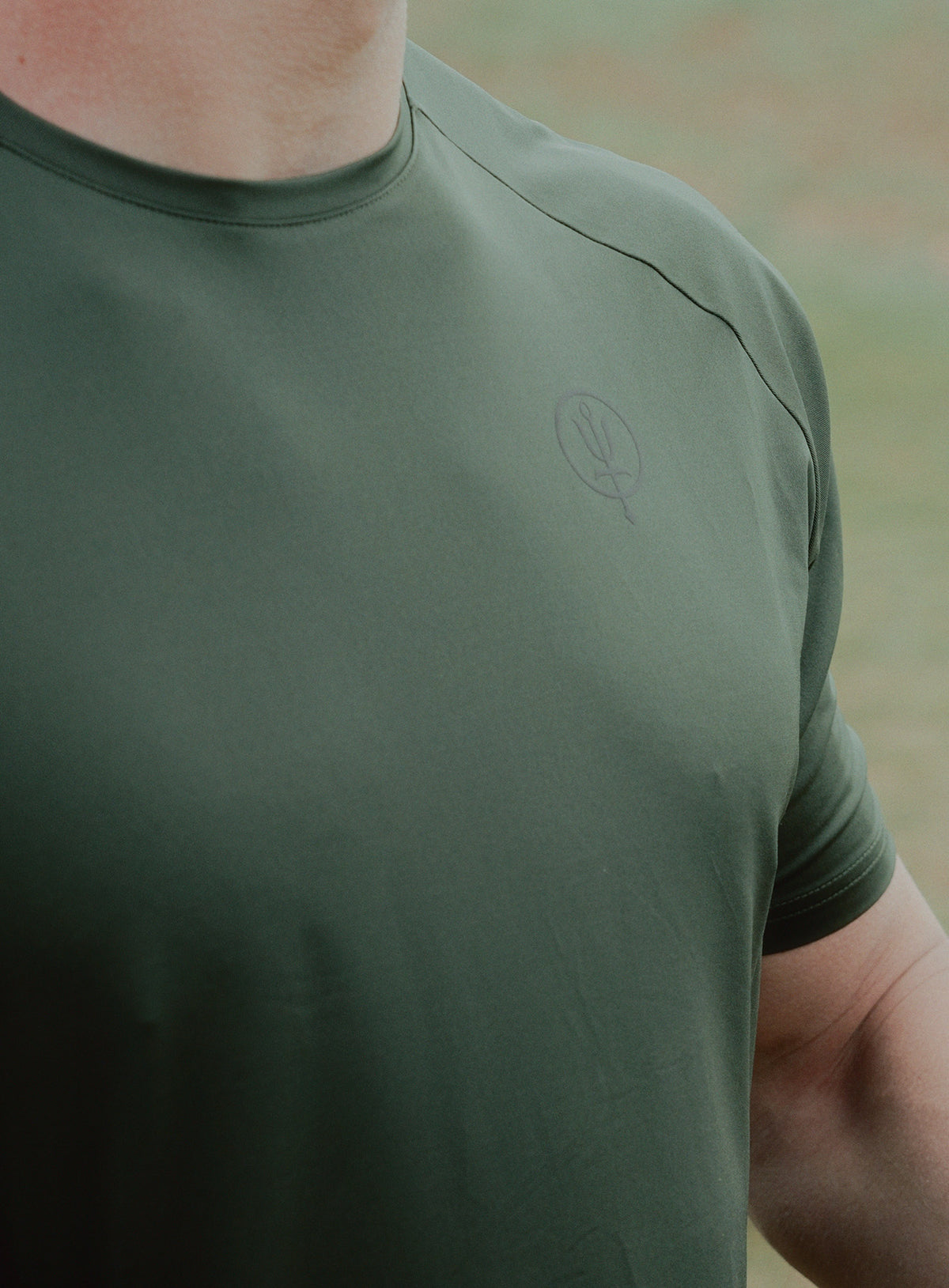 An in the field image of Force Motion T-Shirt in Forest Green (ITF)