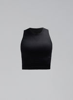 A cut-out image of Women's Force Seamless Tank Top in Obsidian Black (GM)