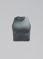 A cut-out image of Women's Force Seamless Tank Top in Urban Green (GM)