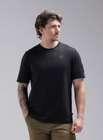 A studio shot of Insignia T-Shirt in Obsidian Black (SS)